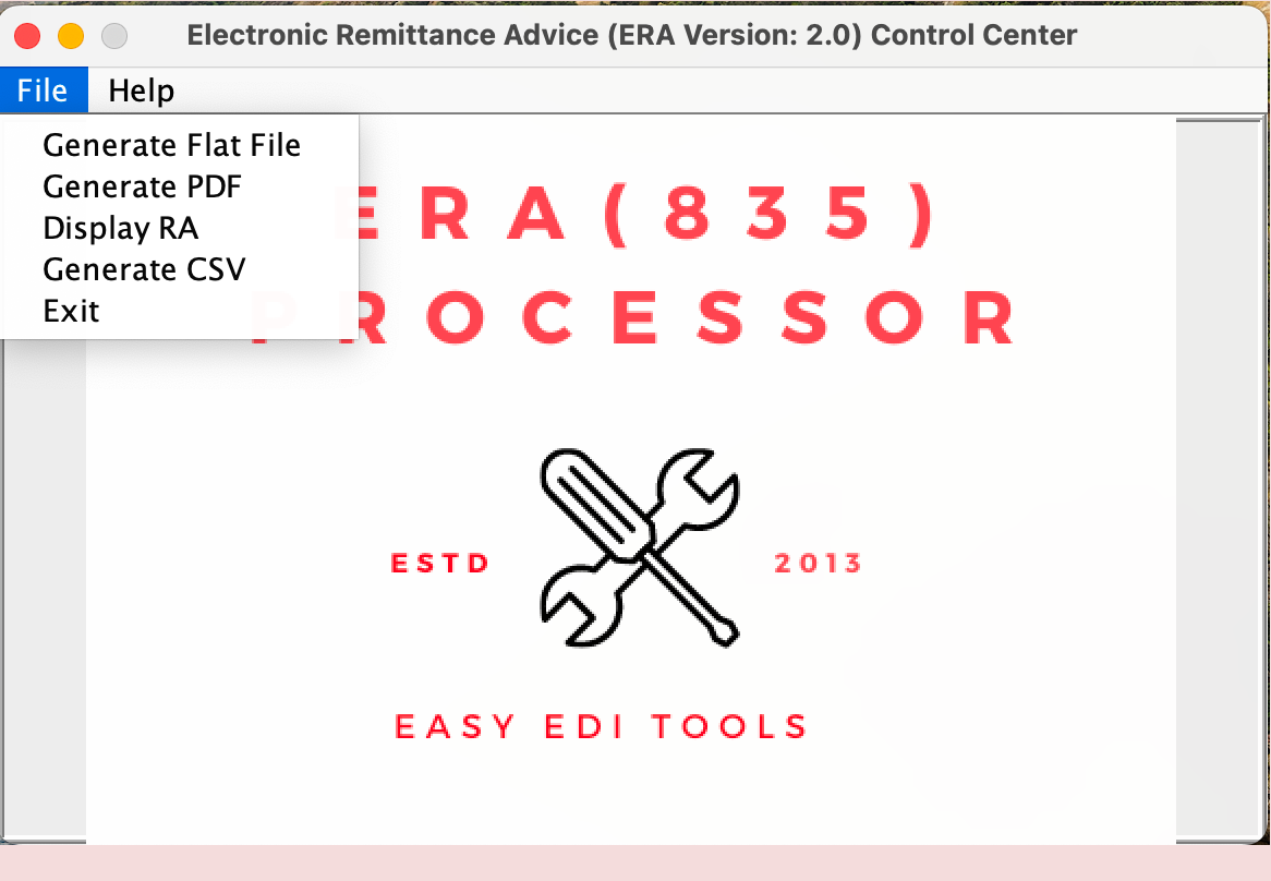 Electronic Remittance Advice(ERA) Processor (Windows)
