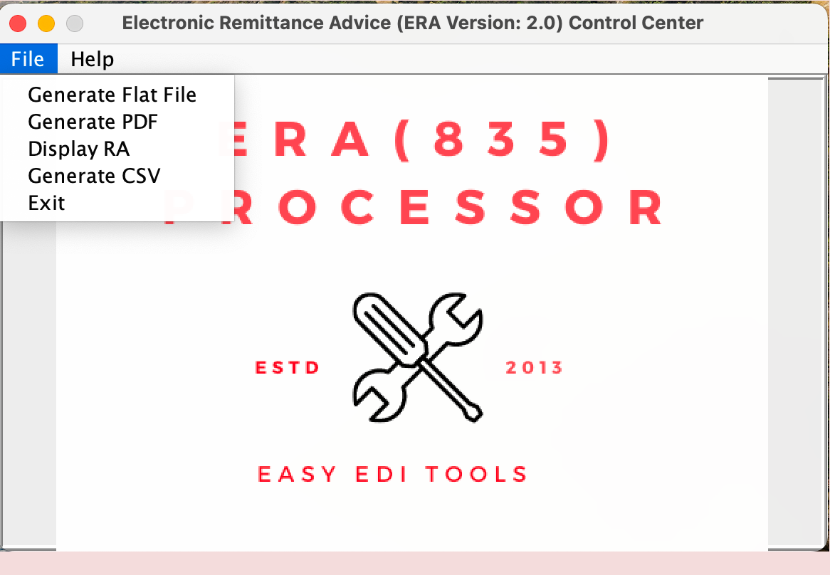 Electronic Remittance Advice(ERA) Processor (Linux)